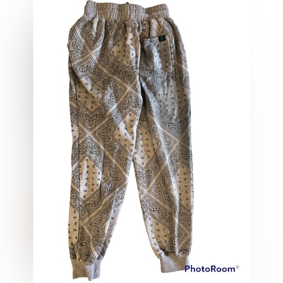 MP Apparel Paisley Grey Sweat Pants Juniors Size M - Picture 2 of 5
